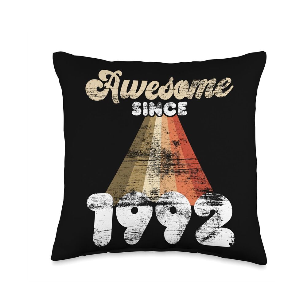 3836 32nd Vintage Birthday Born In 1992 Throw Pillow